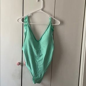 Teal one piece bathing suit